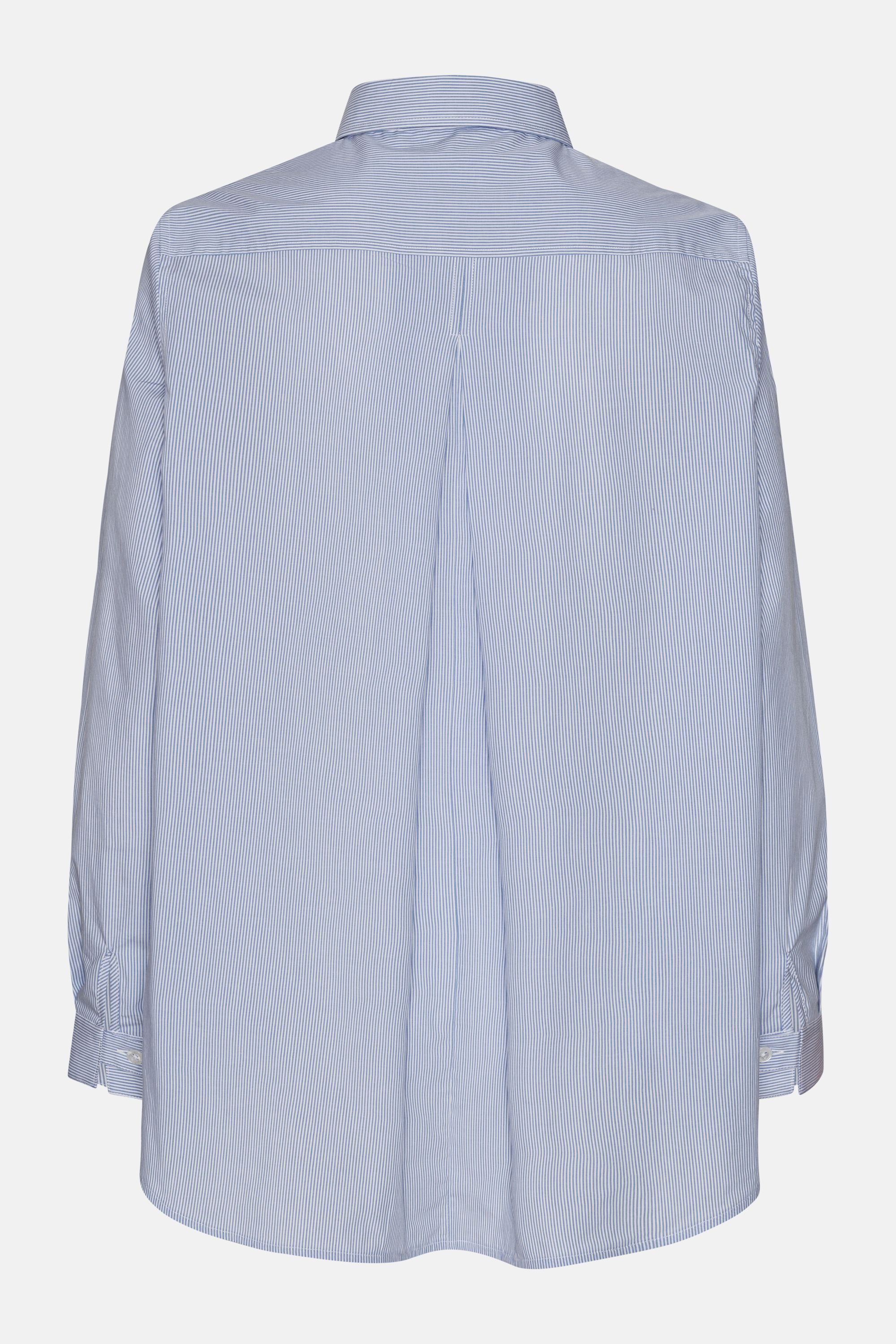 Camisa Con Caída Posterior Rayas - Heather